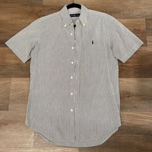 Ralph Lauren striped button-down short sleeve polo